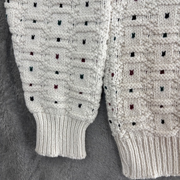 Men's White Crewneck Sweater - Picture 5 of 7